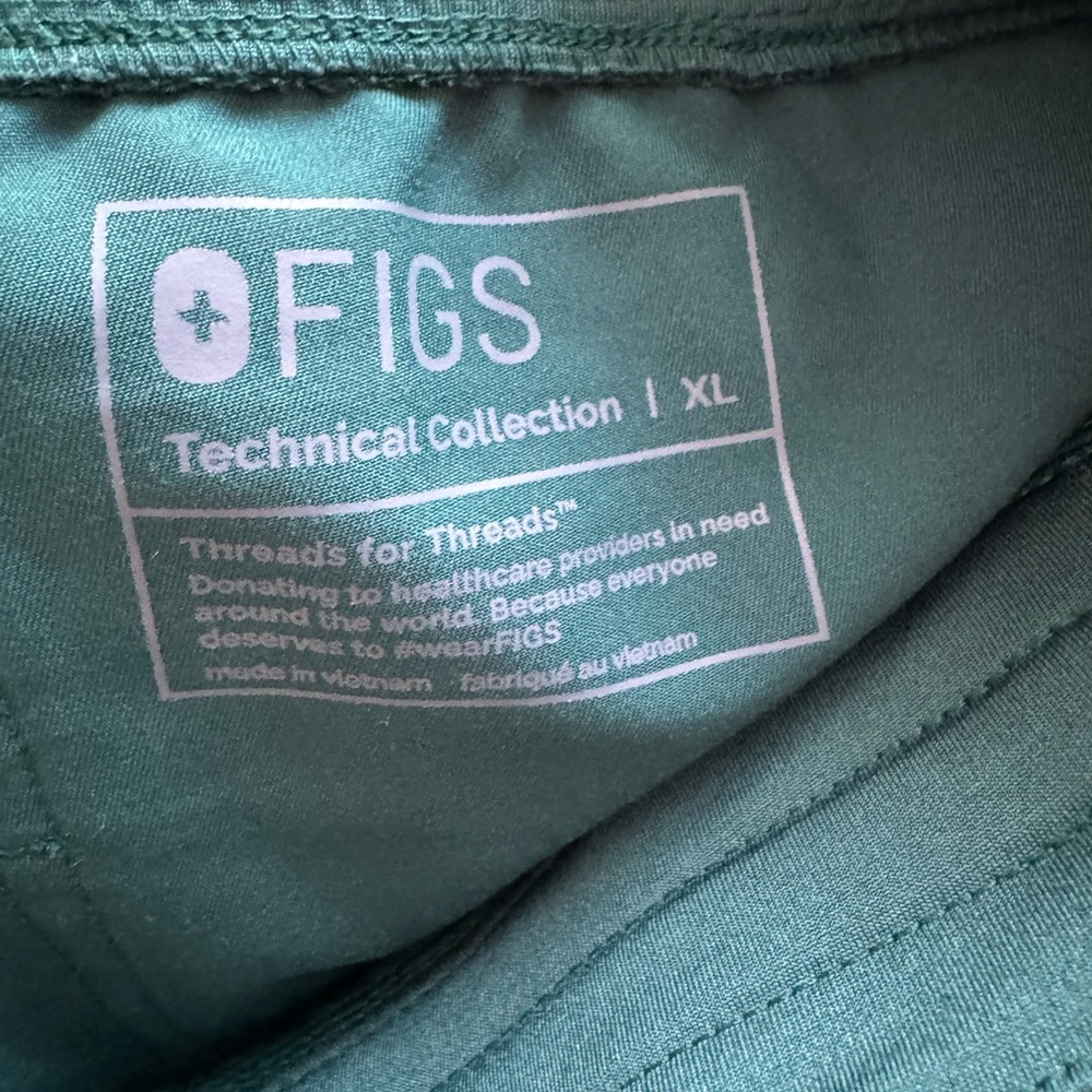 FIGS Scrubs Set Green Technical Collection Top L Bottom XL Jogger Pants - Picture 9 of 9